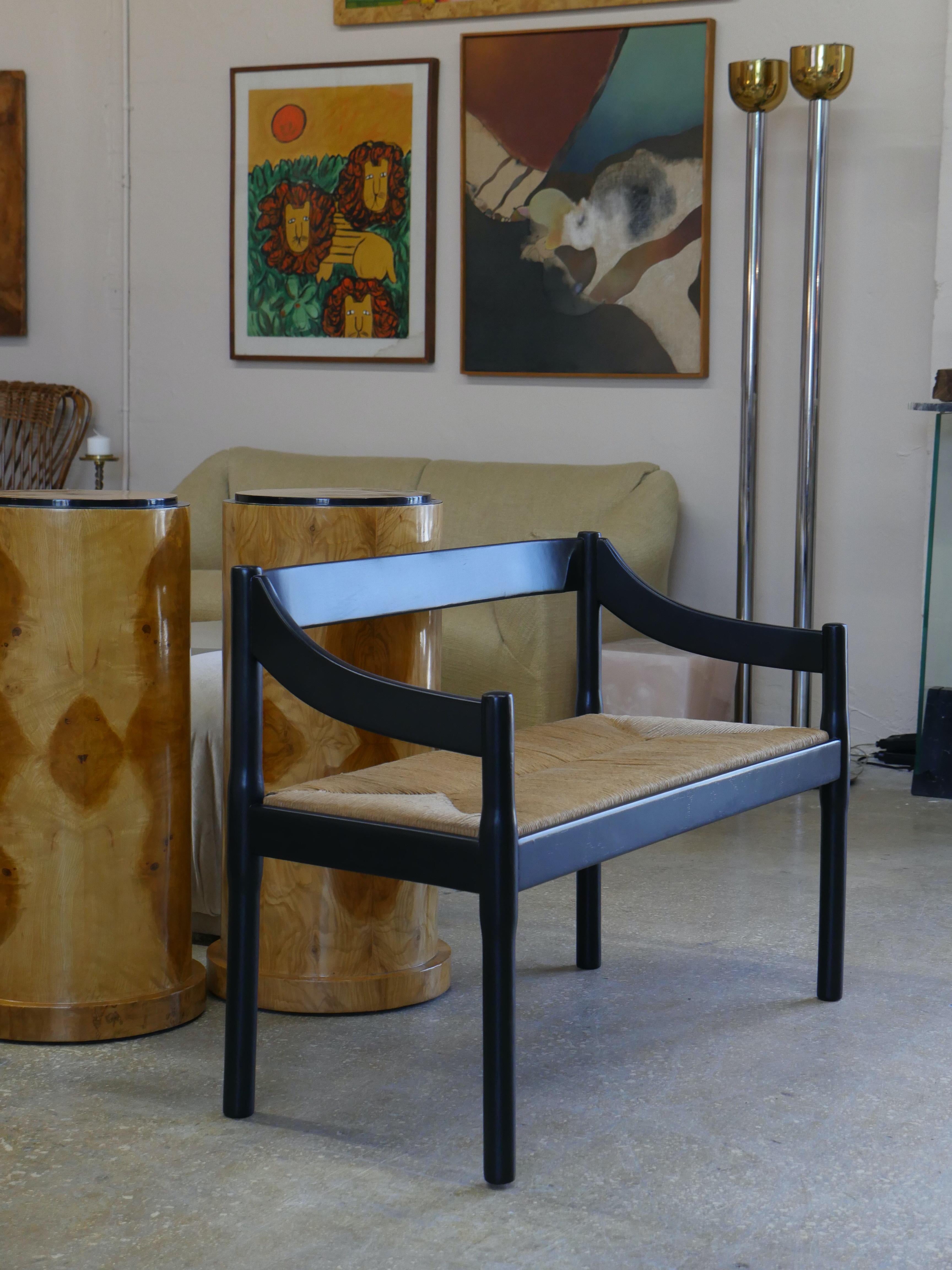 Pair of 1980s Burlwood Cylindrical Pedestals with Black Lacquer Tops For Sale 2