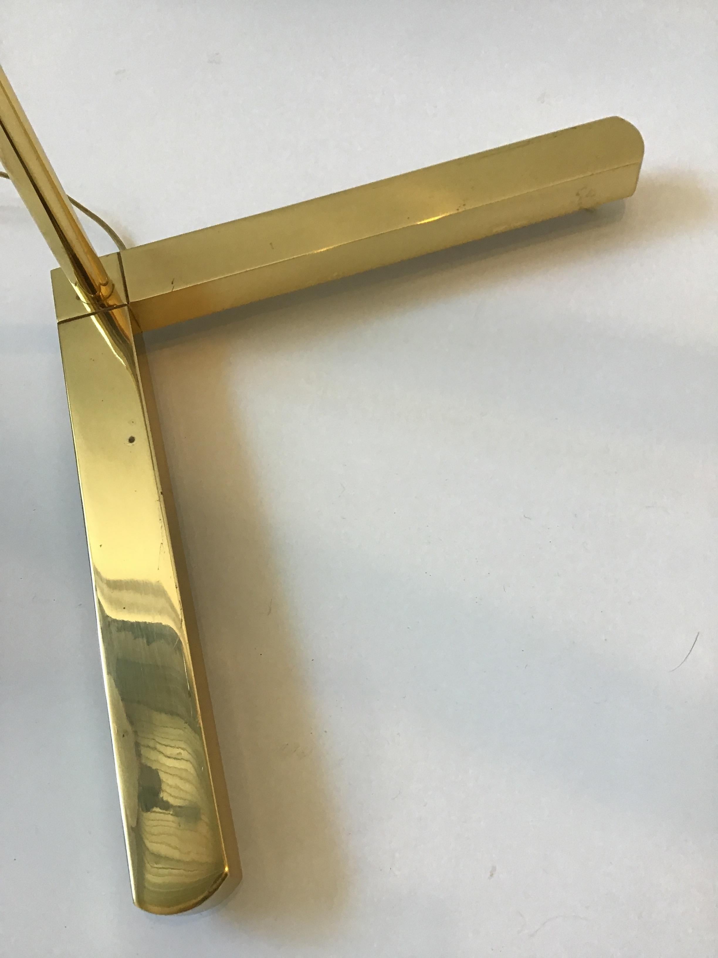 Pair of 1980s Casella Brass Pharmacy Floor Lamps 2