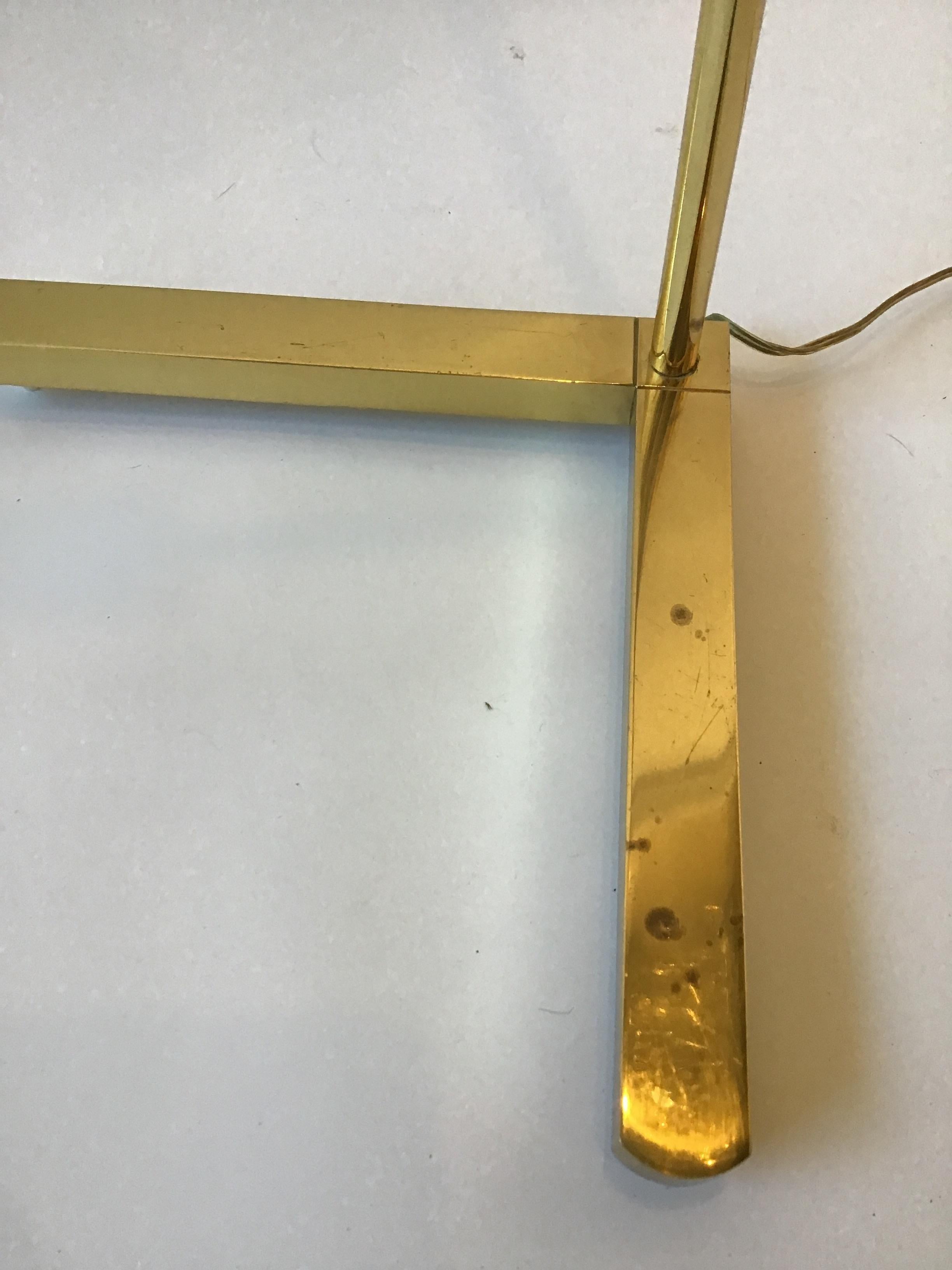 Pair of 1980s Casella Brass Pharmacy Floor Lamps 3
