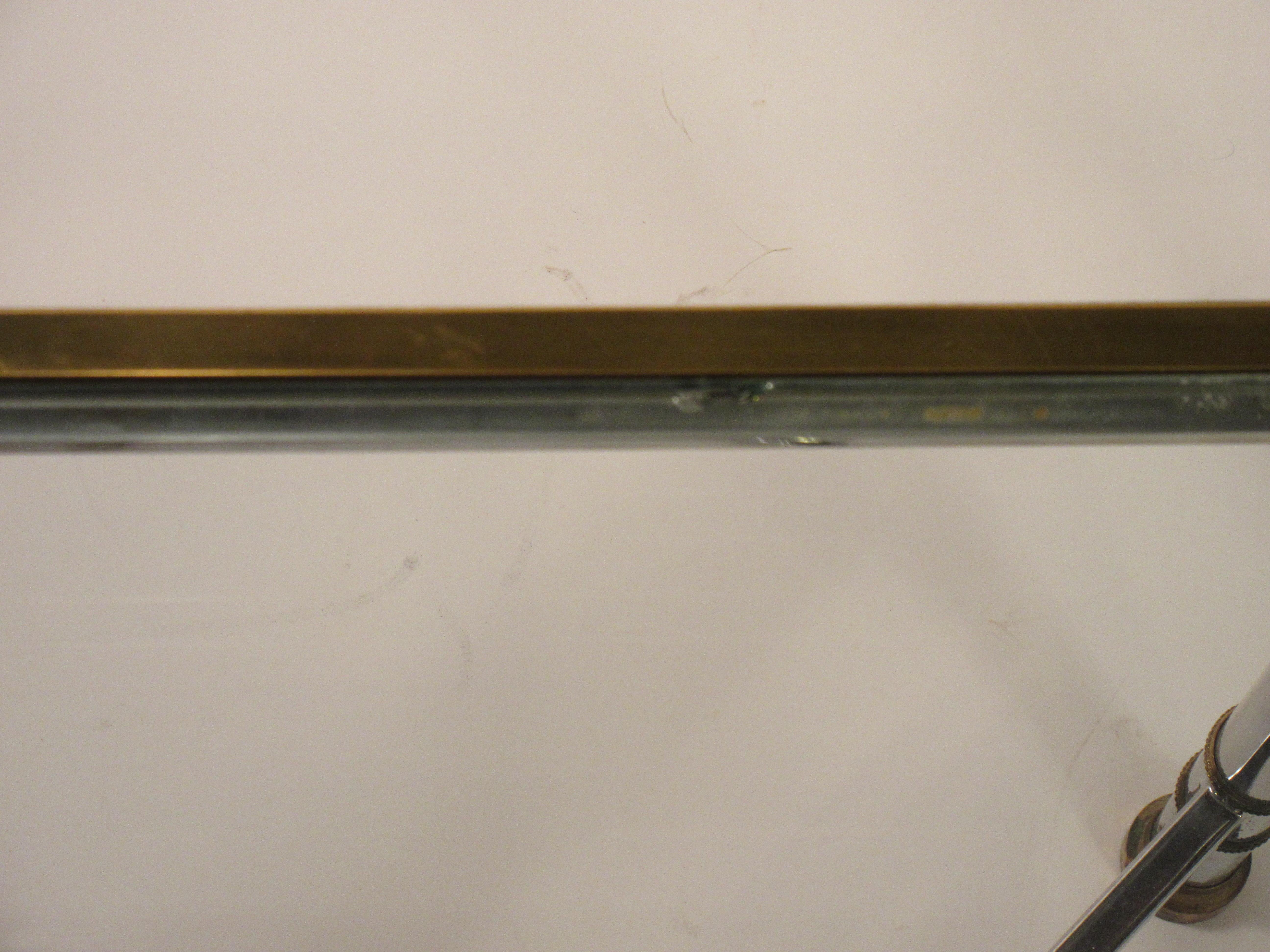Pair of 1980s Chrome and Brass Side Tables For Sale 4