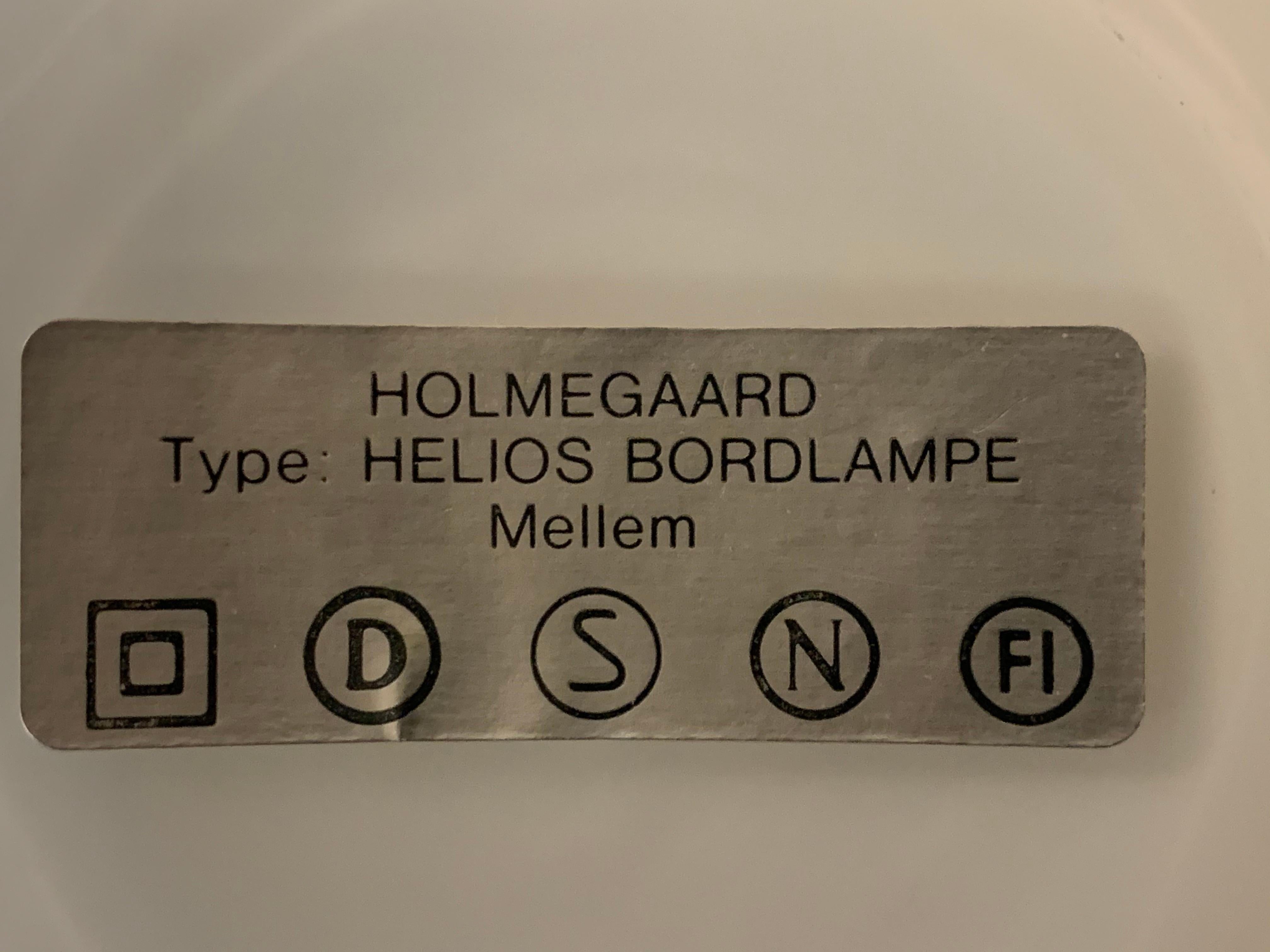Pair of 1980s Danish Milky White 'Helios' Holmegaard Encased Glass Table Lamps 5