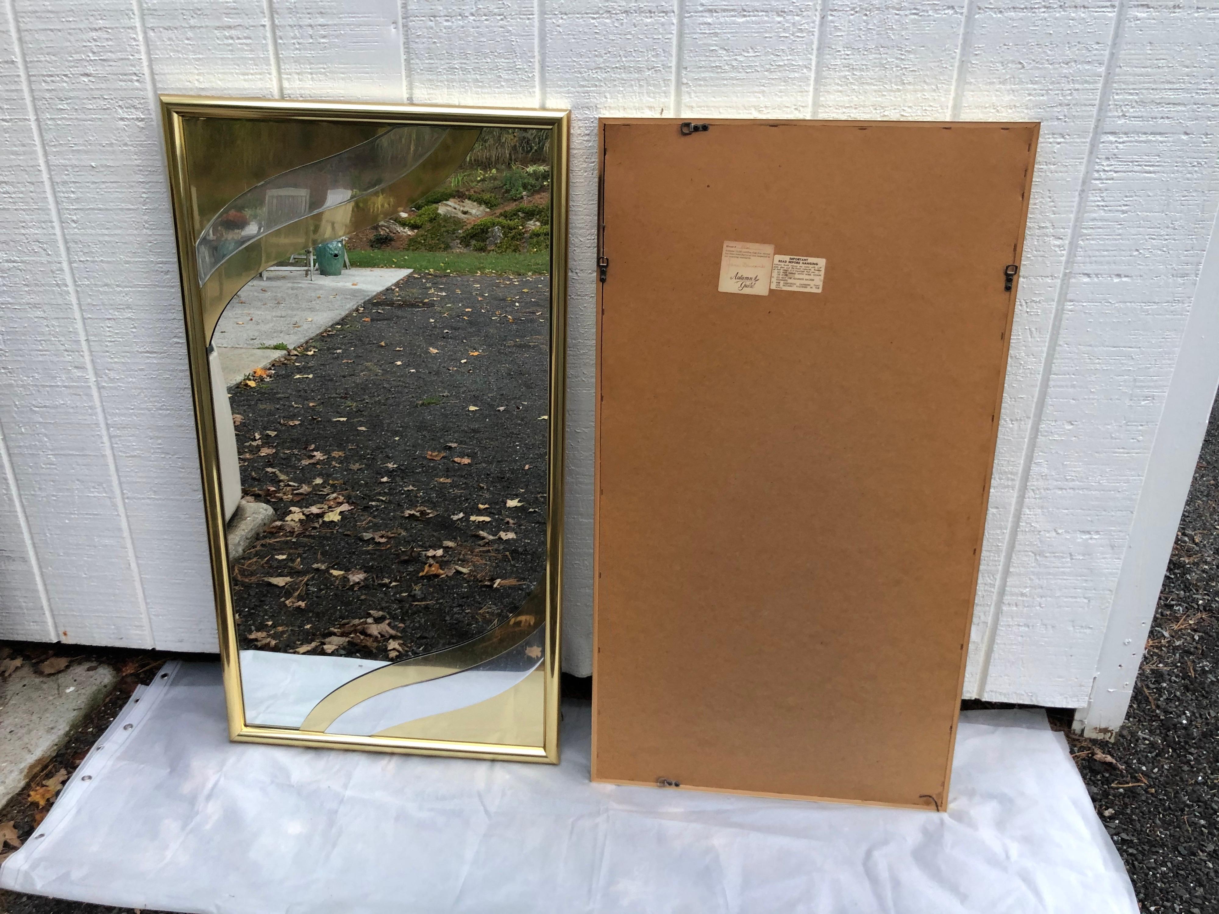 Pair of Rare 1980's Designer Brass Mirrors in the style of Jere For Sale 13