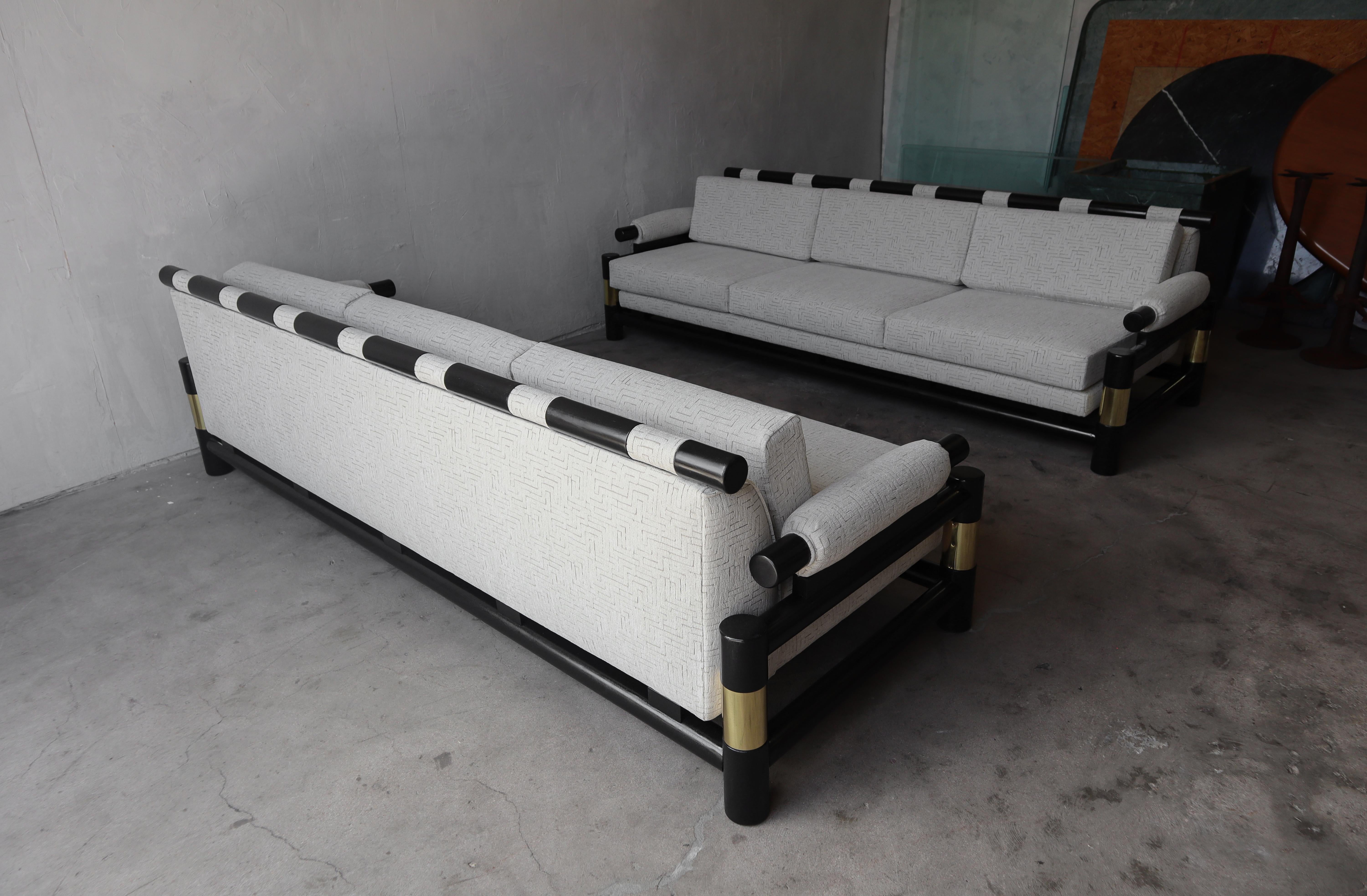 Pair of 1980's Designer Sofas by Baker Furniture For Sale 2