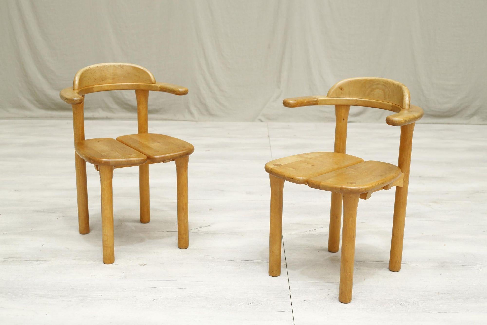 These are a very stylish pair of solid wood desk chairs by Austrian design company team 7.

Team 7 was a company built on using sustainable materials to create proper furniture. This was a pioneering choice which has seen them survive still to