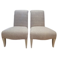 Pair of 1980s Donghia Slipper Chairs or Side Chairs