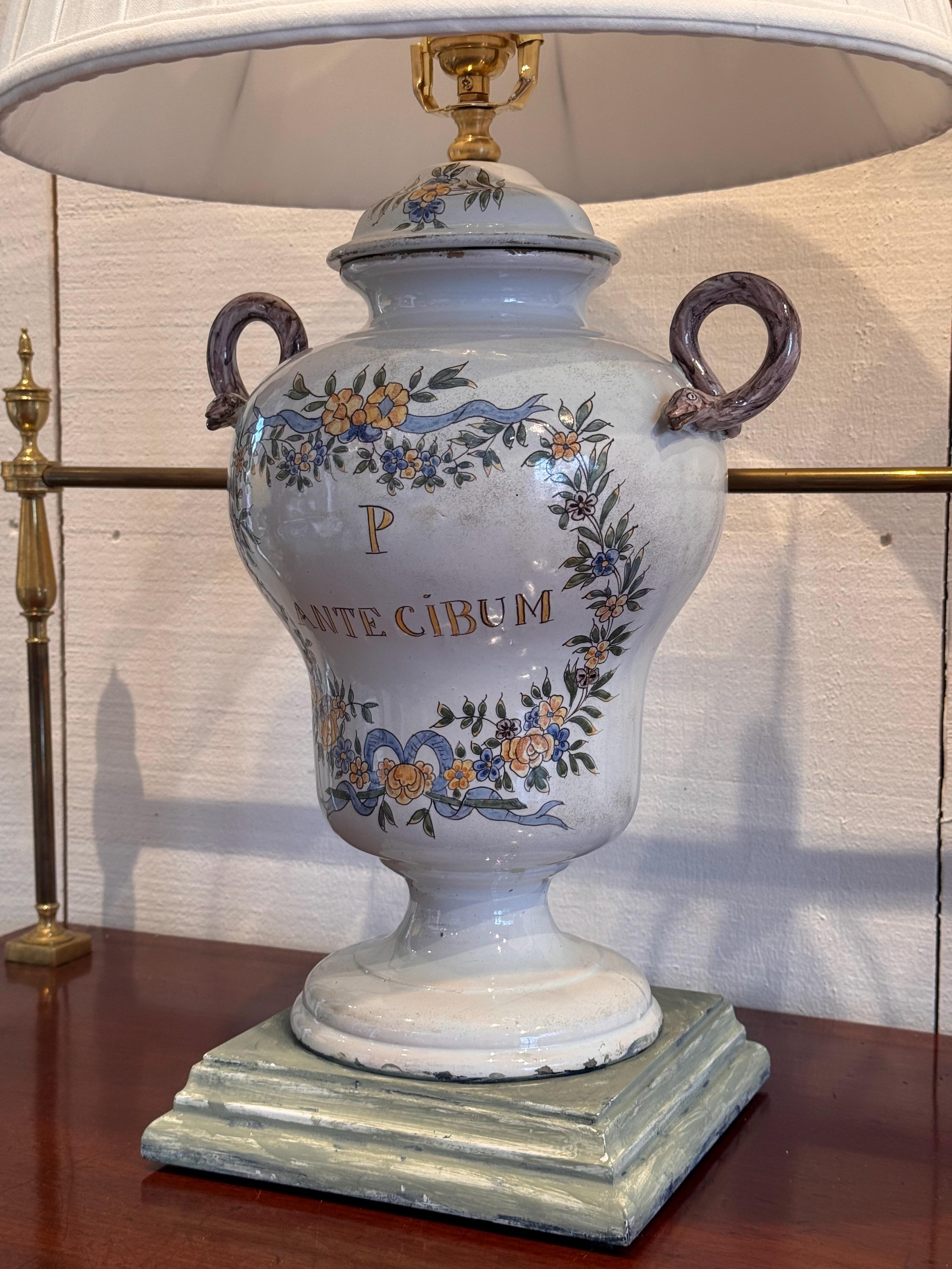 Fin du 20e siècle Paire de lampes en faïence des années 1980 en vente