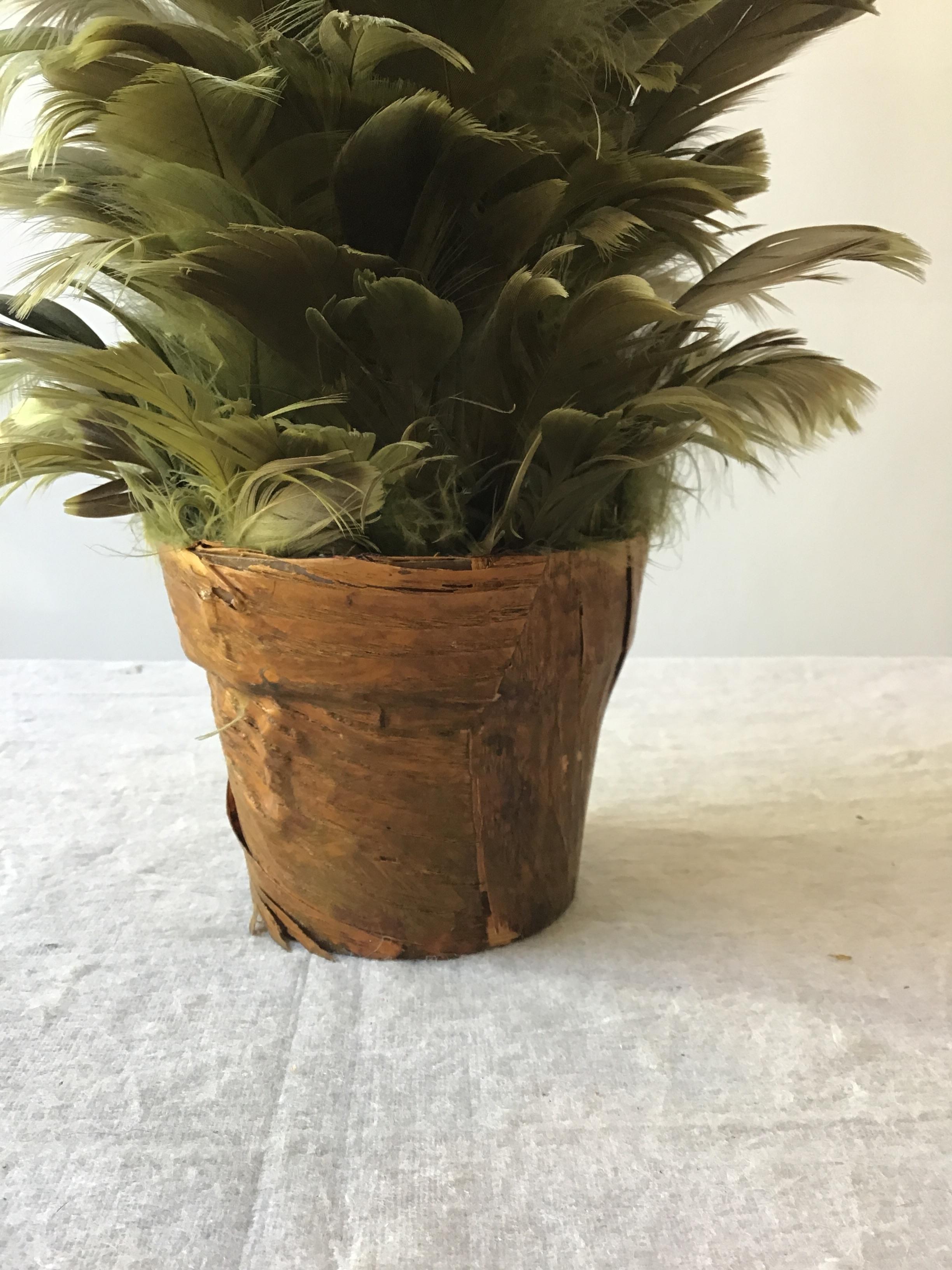 Late 20th Century Pair of 1980s Feather Trees