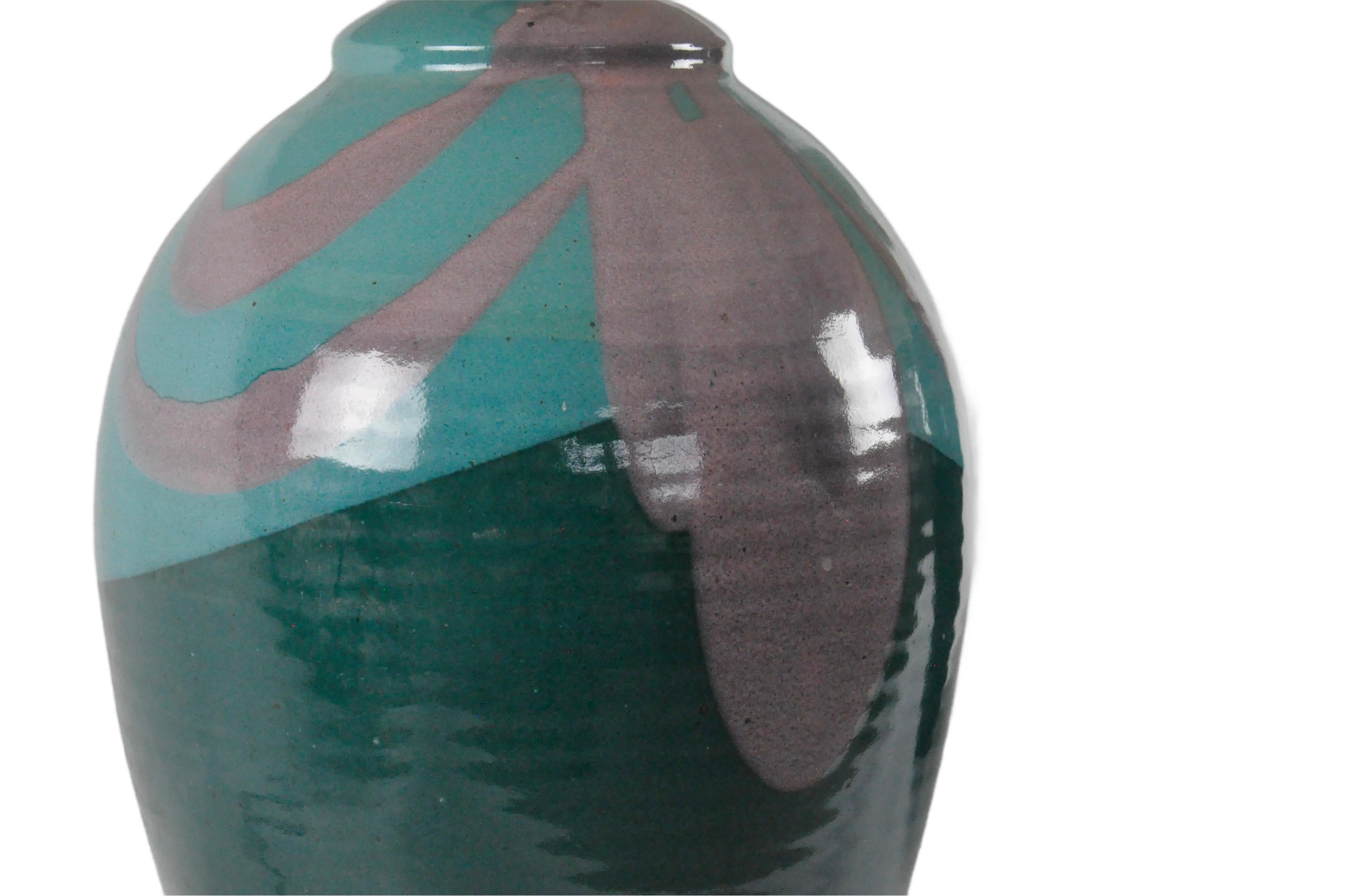 Post-Modern Pair of 1980s handmade pottery lamps For Sale