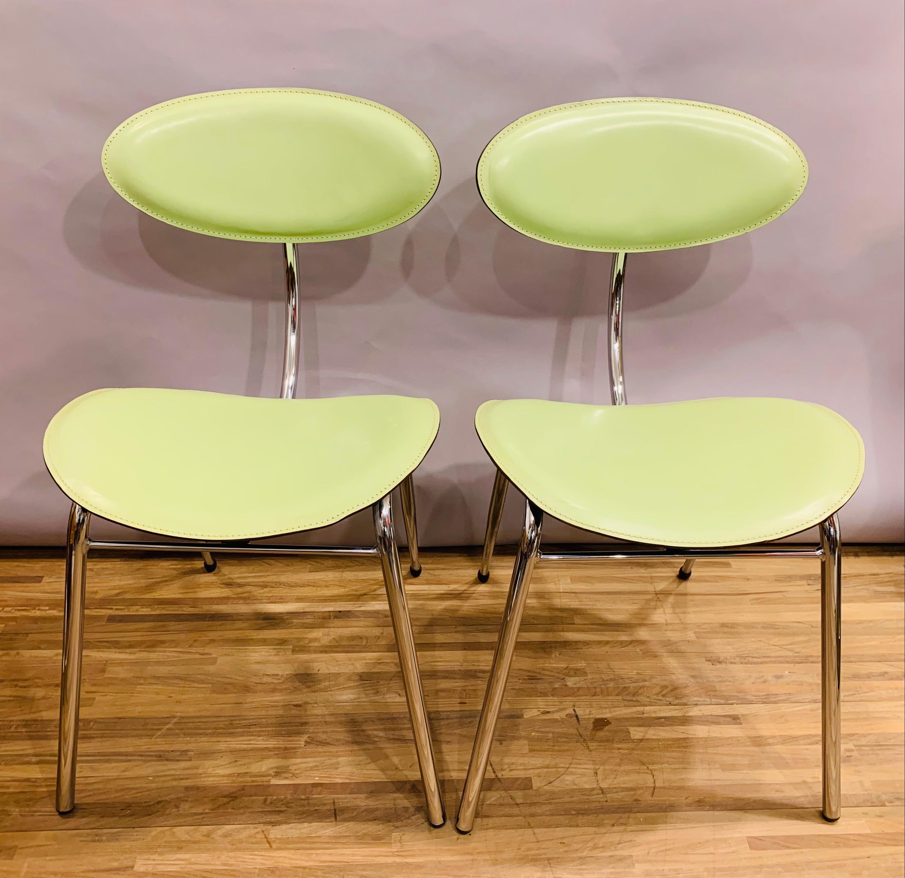 Pair of 1980s Italian Arrben Dining Chairs In Good Condition In London, GB