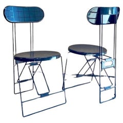 Pair of 1980s Italian Folding Chairs