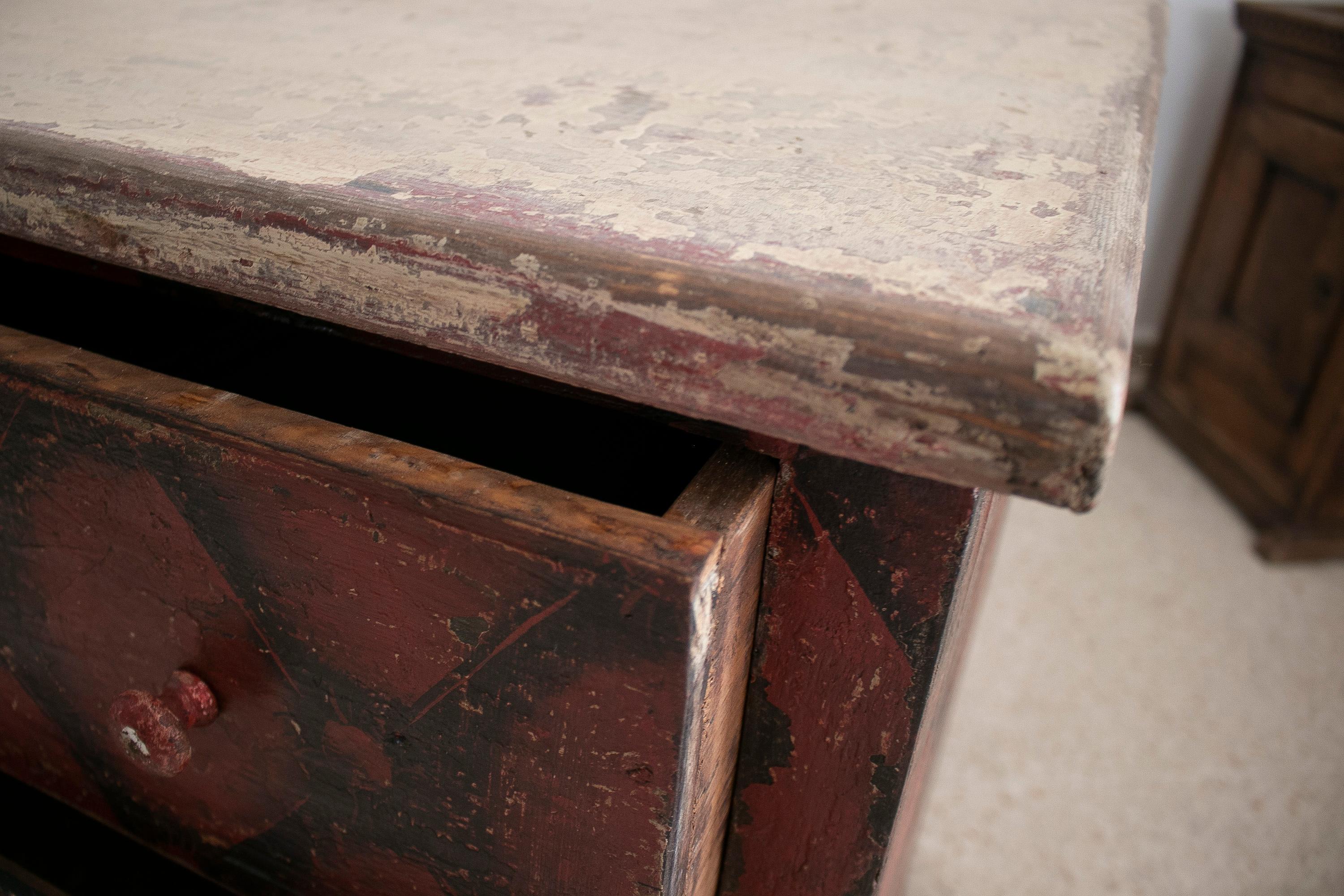 Pair of 1980s Italian Hand Painted 3-Drawer Chests 3