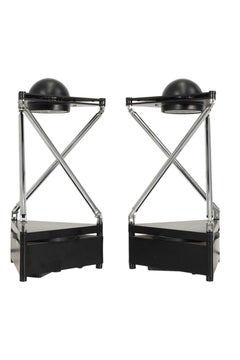 Pair Of 1980s Italian Kandido Table Lamps by F.A. Porsche for Luci Italia