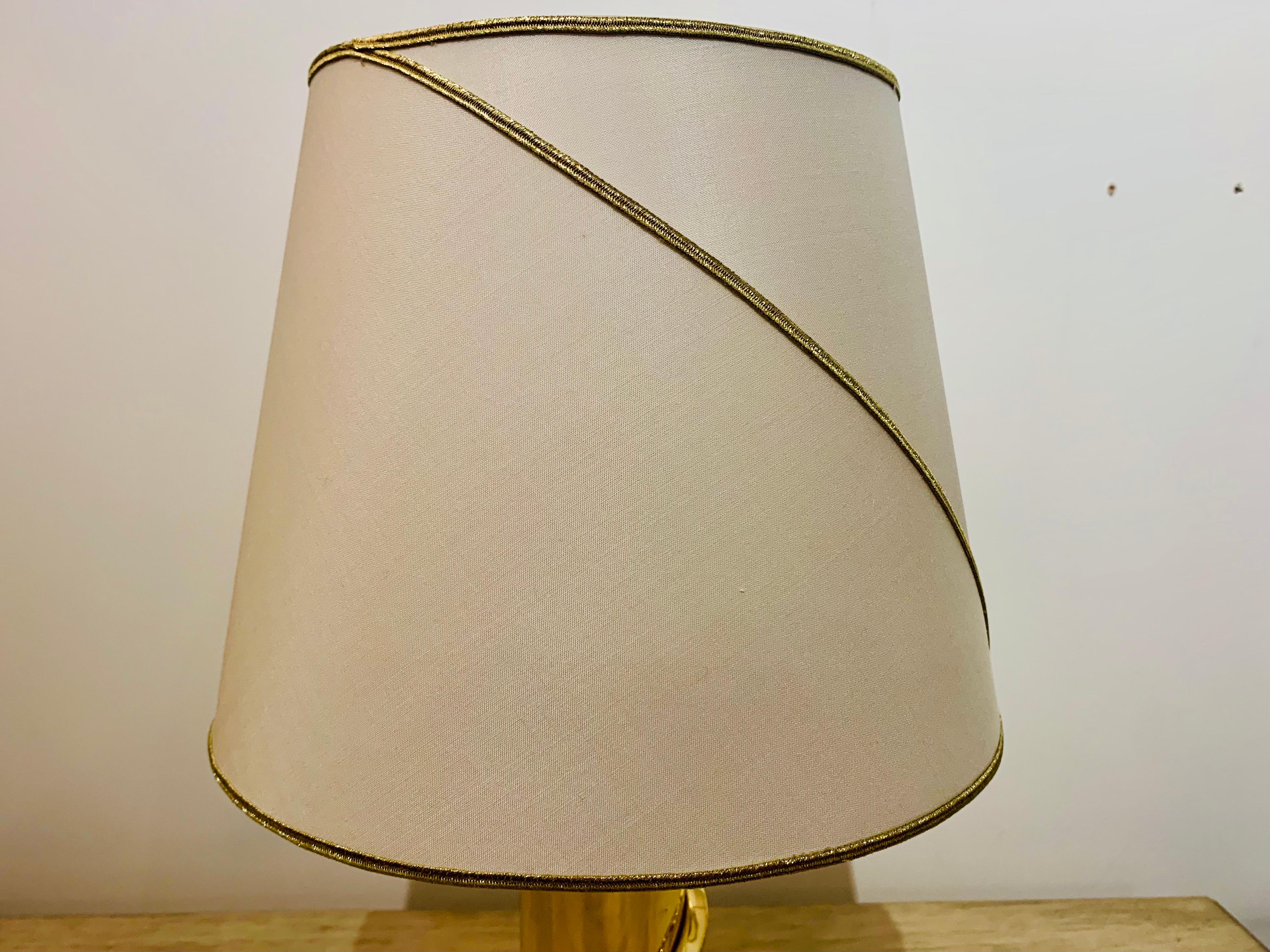 Polished Pair of 1980s Italian Luciano Frigerio Bronze Lamps