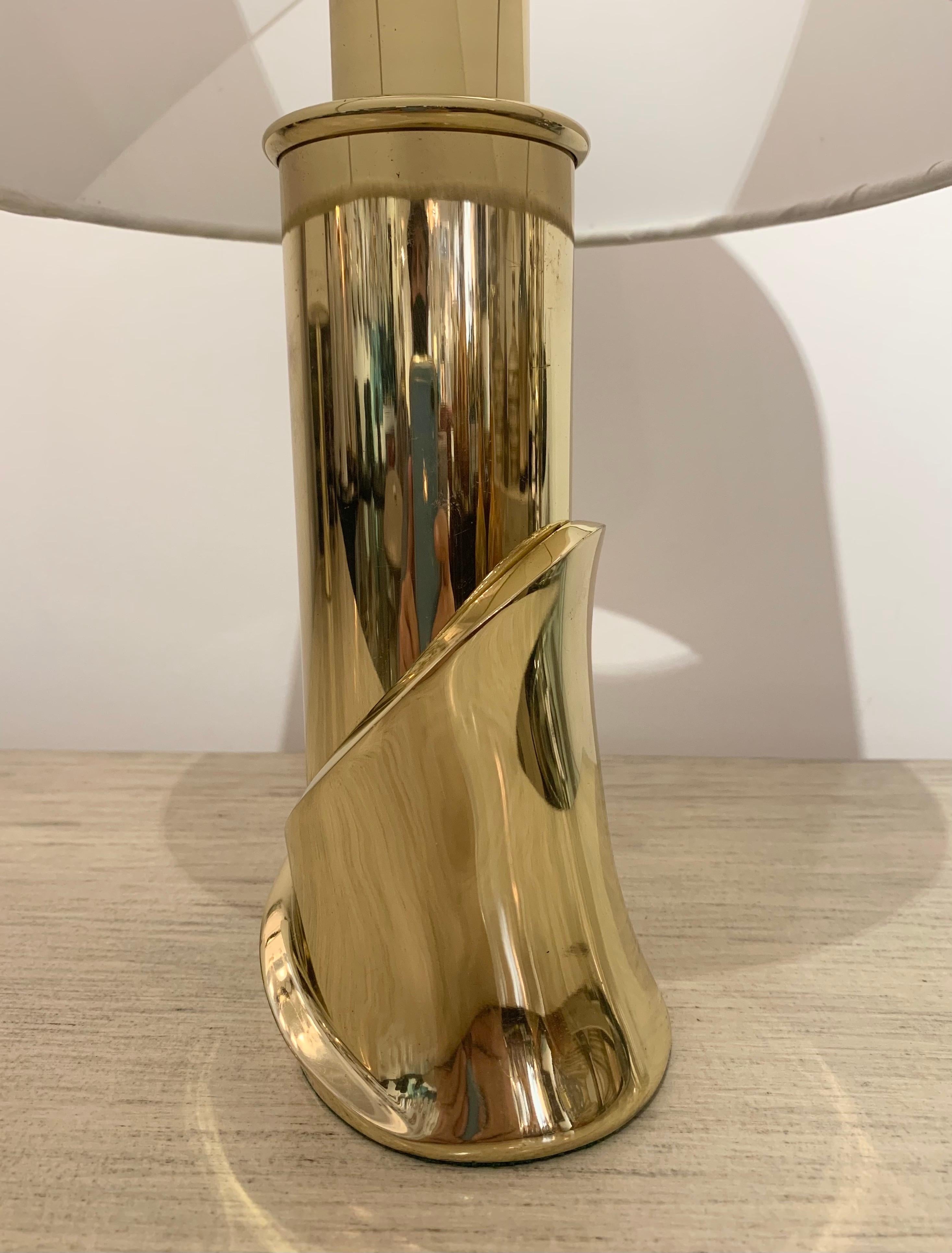 Pair of 1980s Italian Luciano Frigerio Bronze Lamps In Excellent Condition In New York, NY