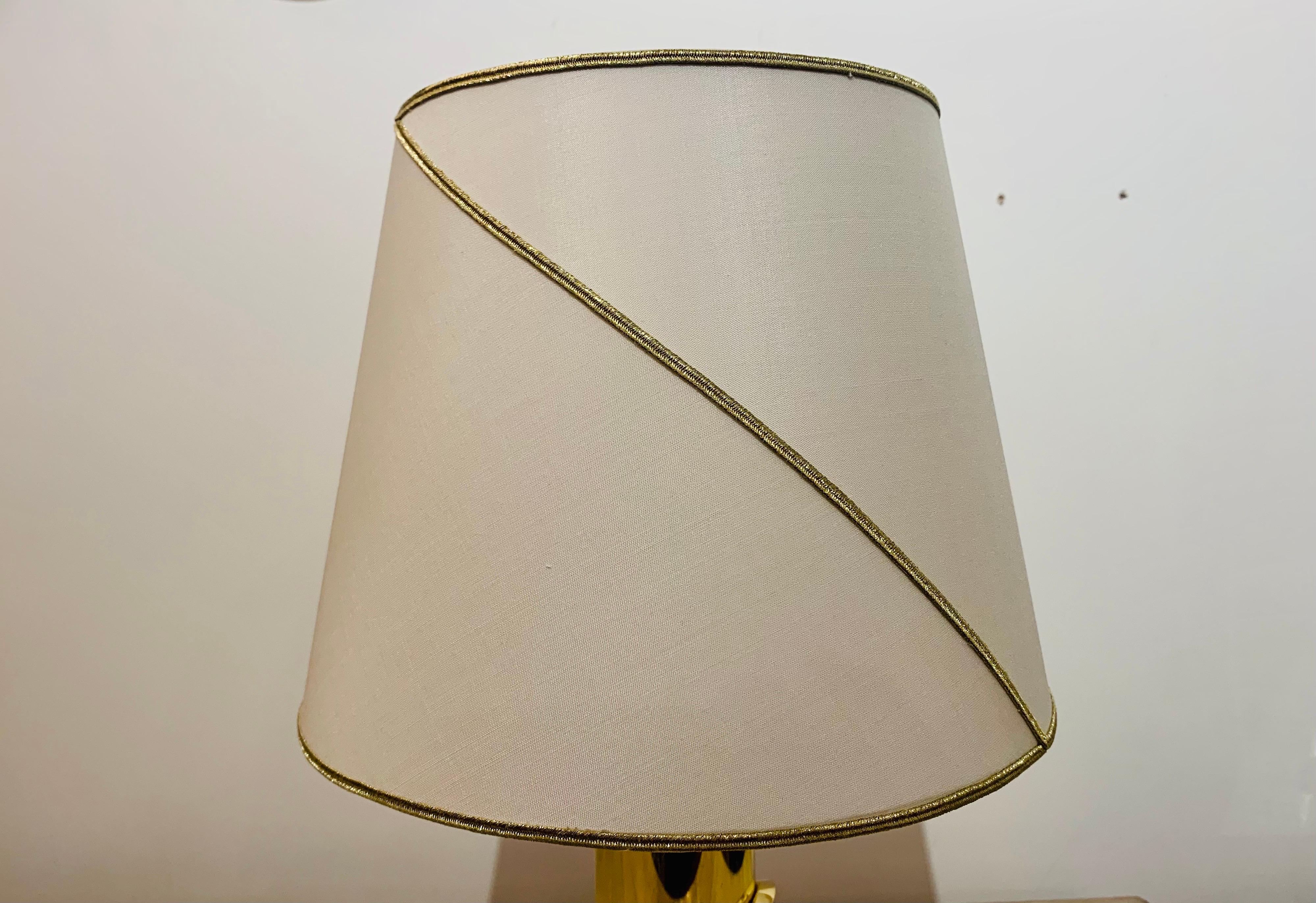 Late 20th Century Pair of 1980s Italian Luciano Frigerio Bronze Lamps