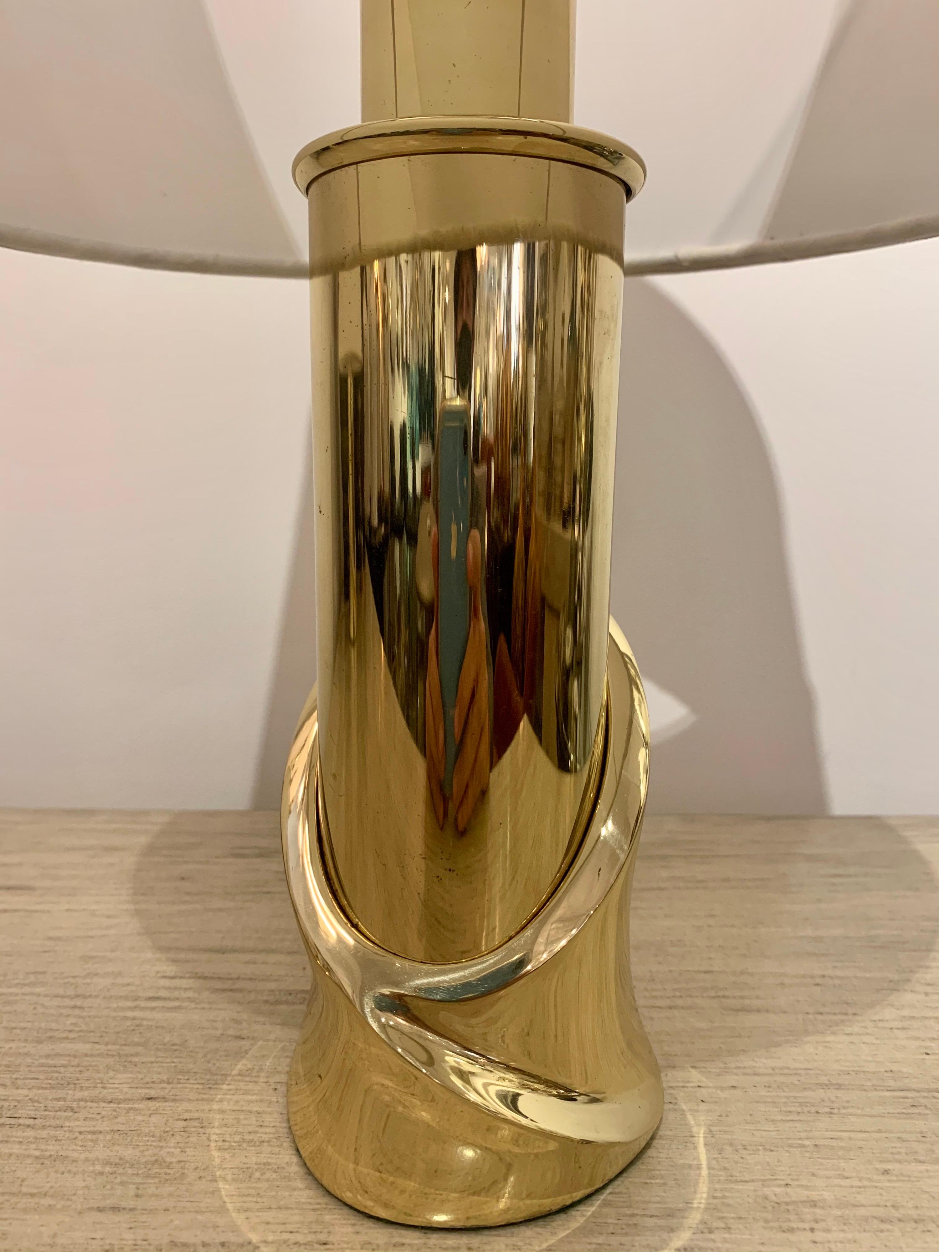 Pair of 1980s Italian Luciano Frigerio Bronze Lamps 3