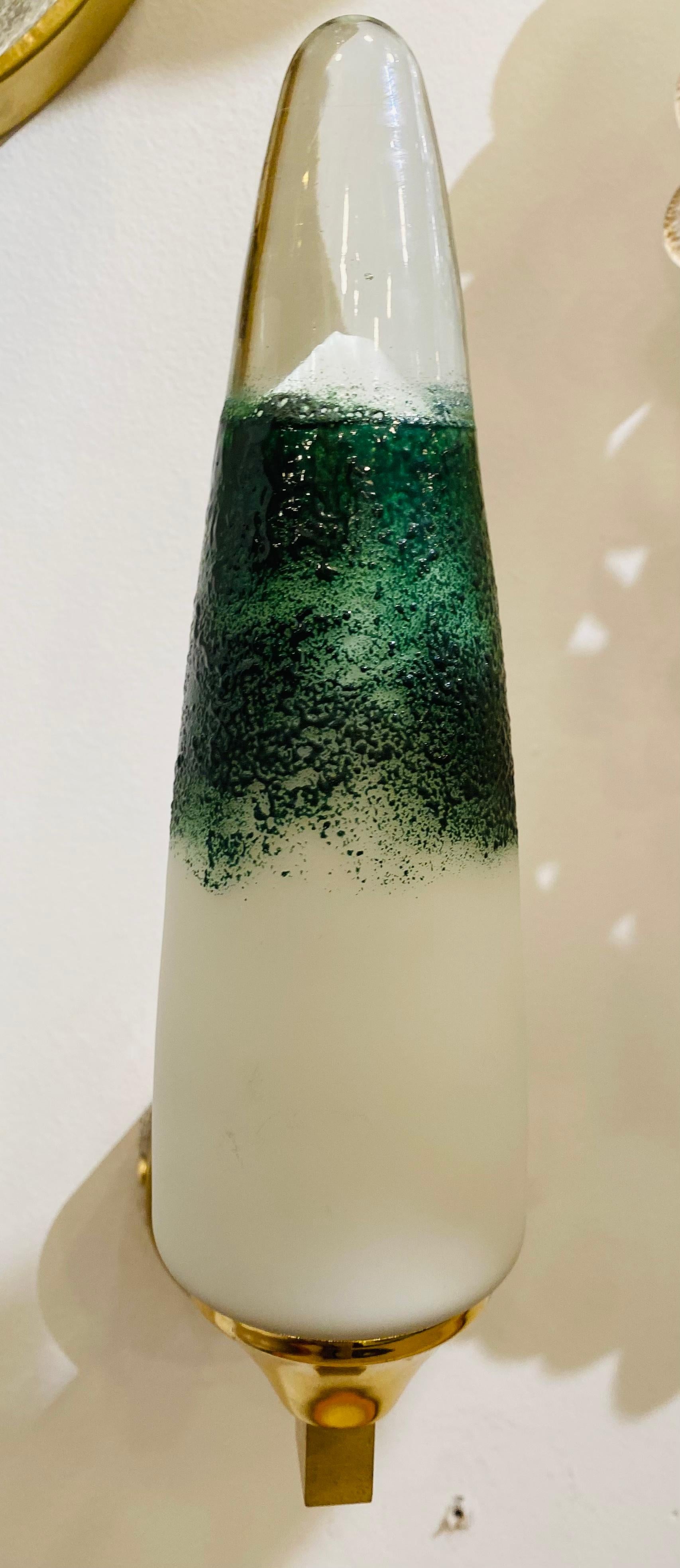 Paire d'appliques italiennes en verre de Murano des années 1980 en vente 7