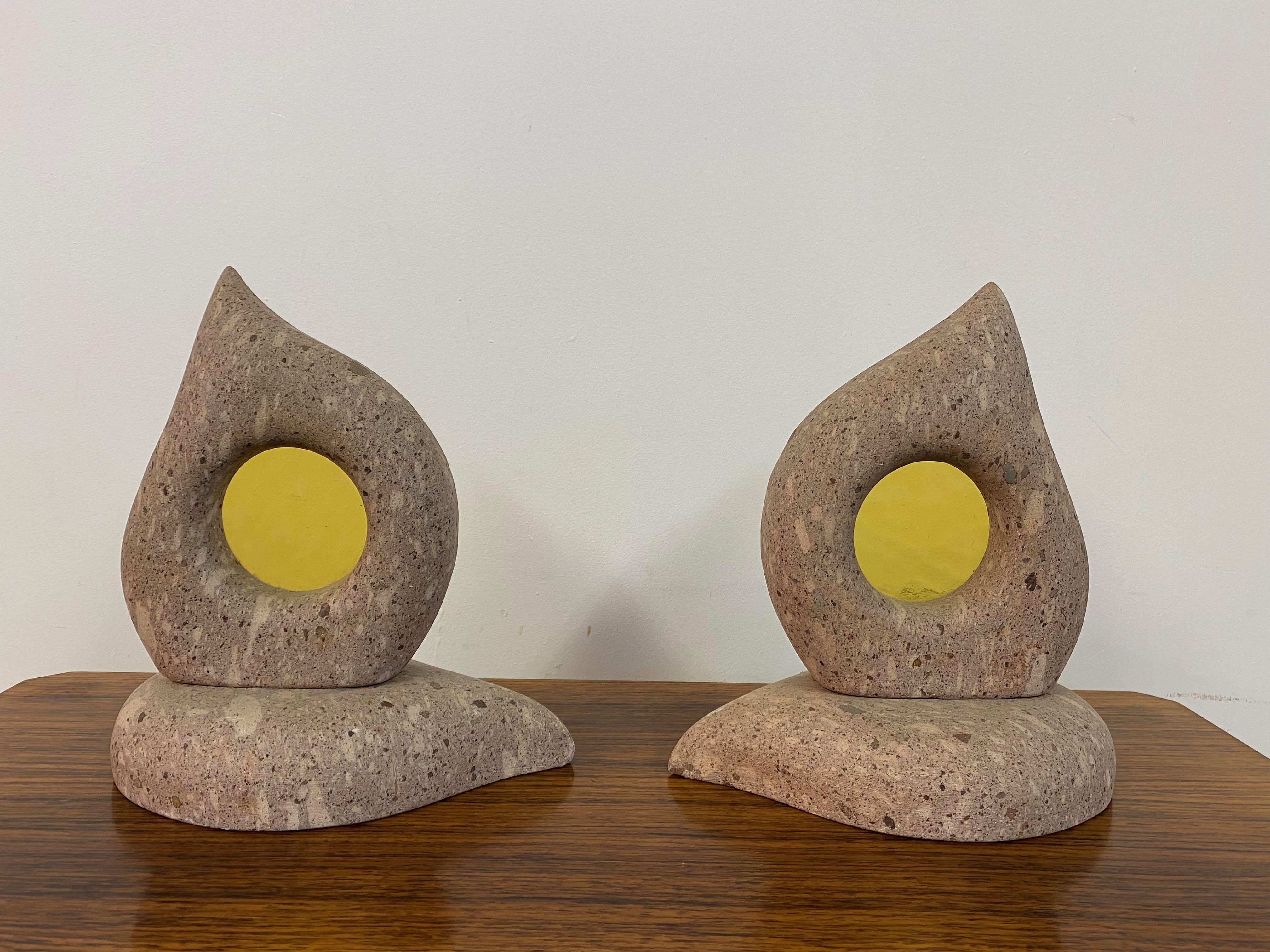 Pair of 1980s Italian Travertine Table Lamps For Sale 3