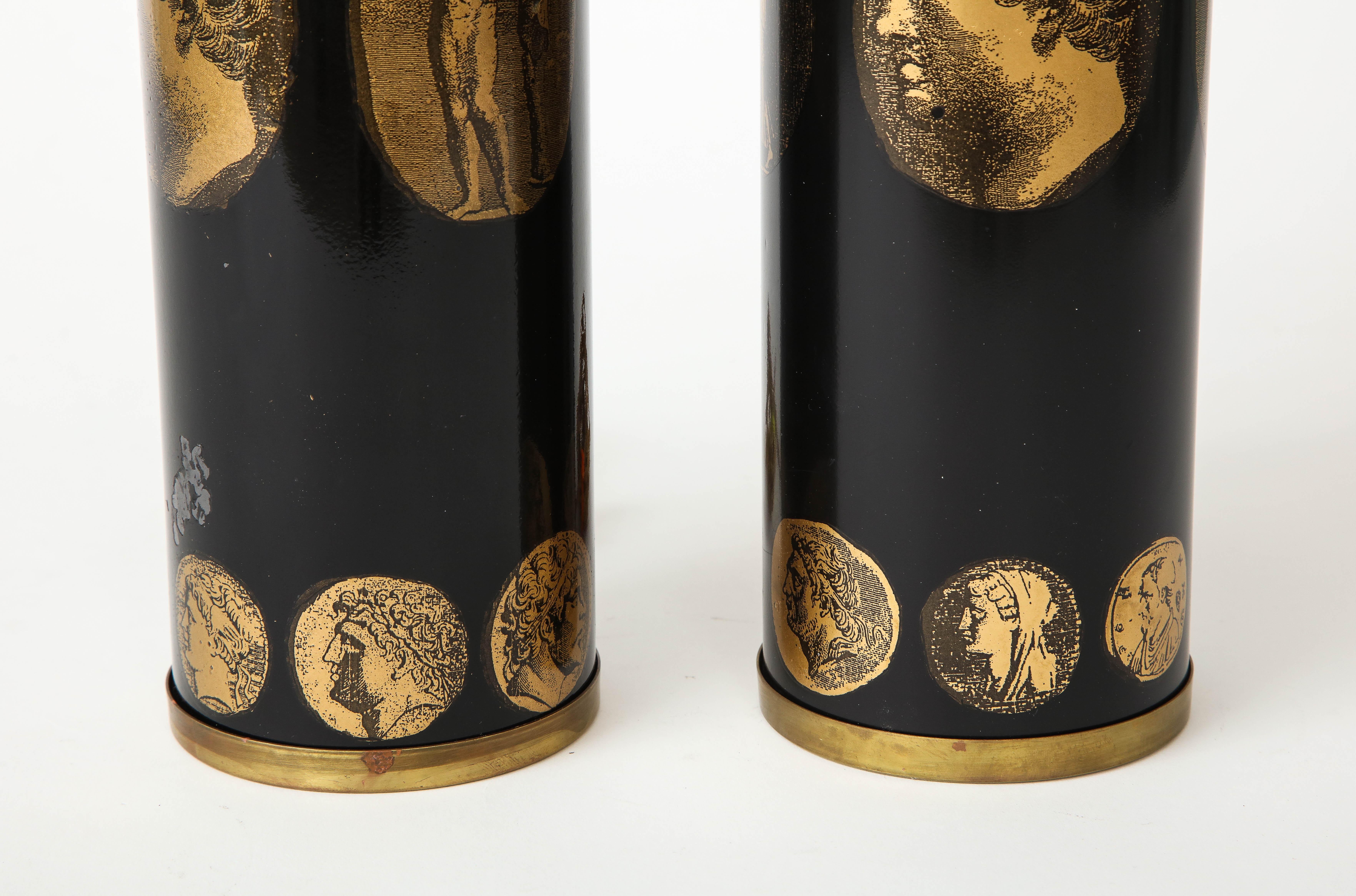 Italian Pair of 1980s Lamps by Piero Fornasetti For Sale