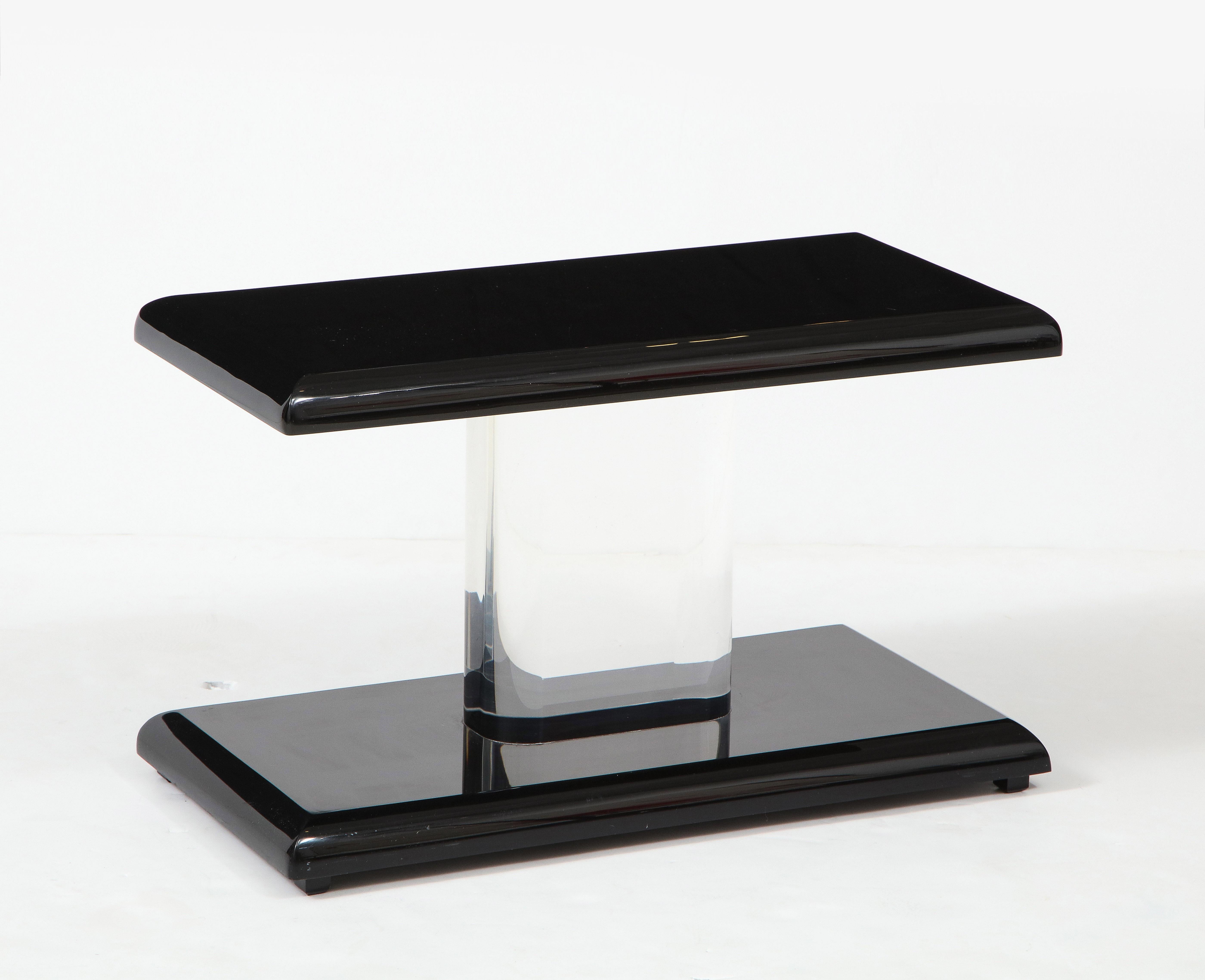 American Pair of 1980's Lucite Tables