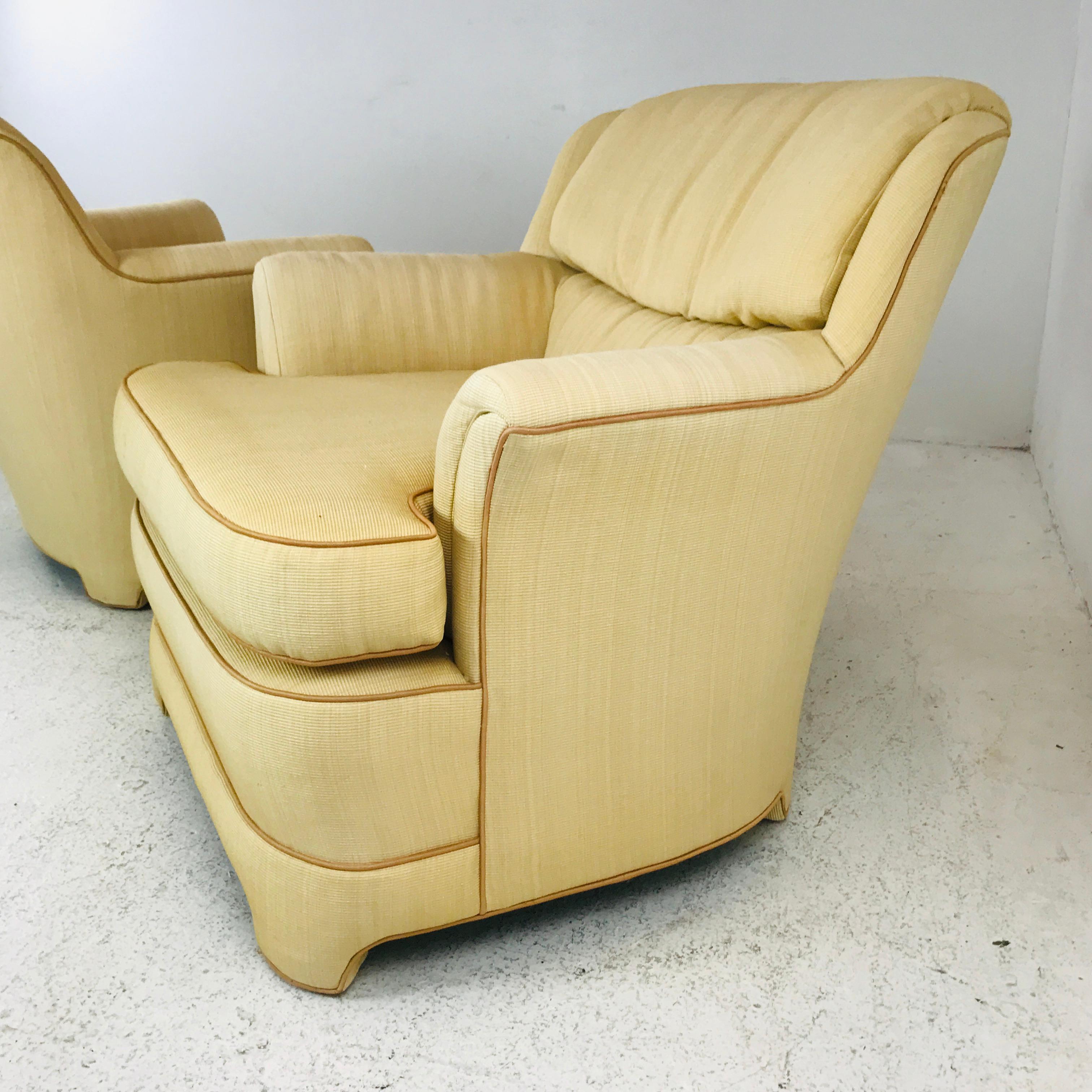 Late 20th Century Pair of 1980s Marge Carson Armchairs