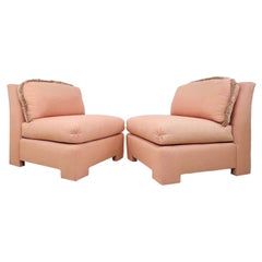 Pair of 1980s Marge Carson Slipper Chairs