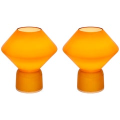 Pair of 1980s Memphis Style 'Conica' Table Lamps for Artemide