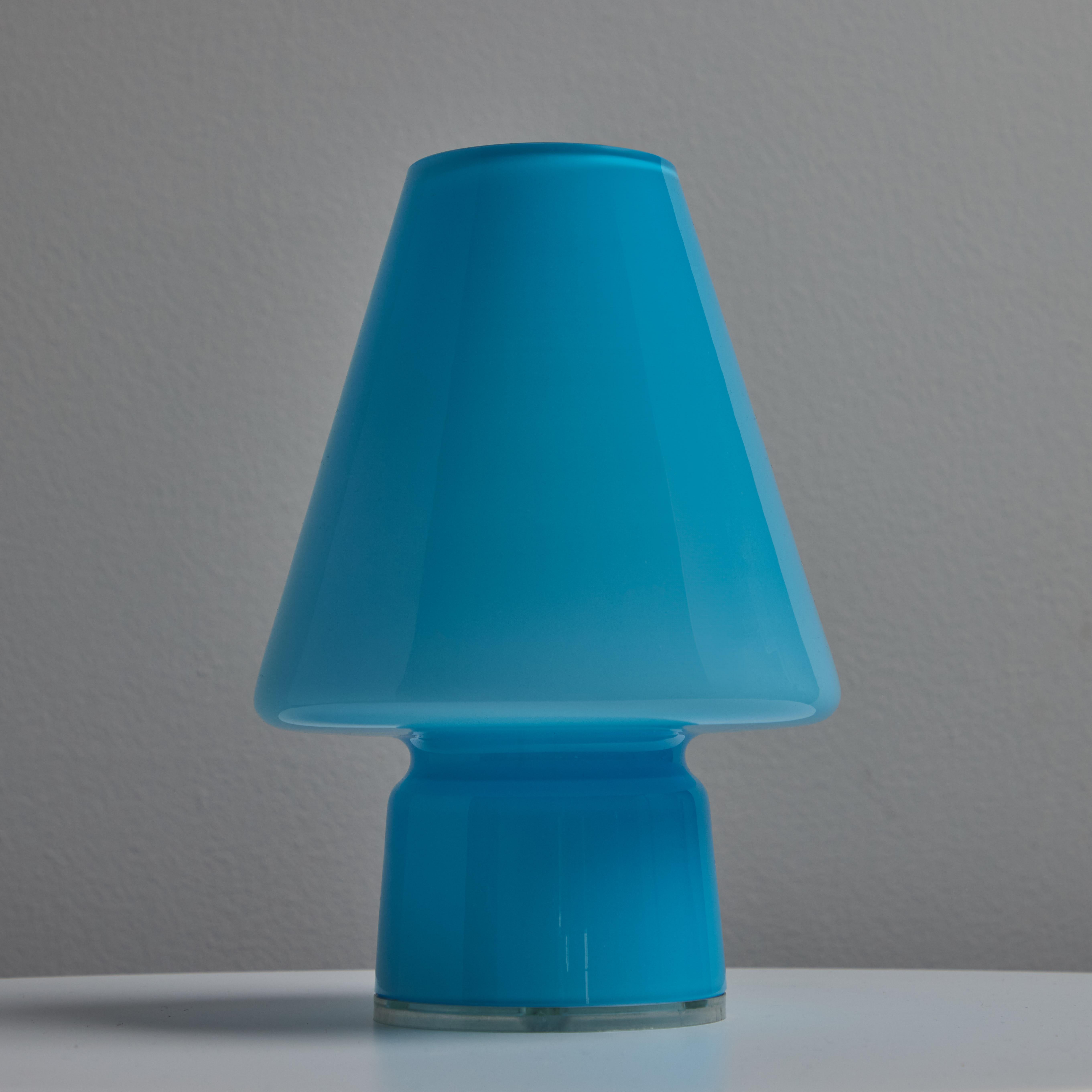 Pair of 1980s Memphis Style Glass 'BiBi' Table Lamps for Artemide For Sale 4