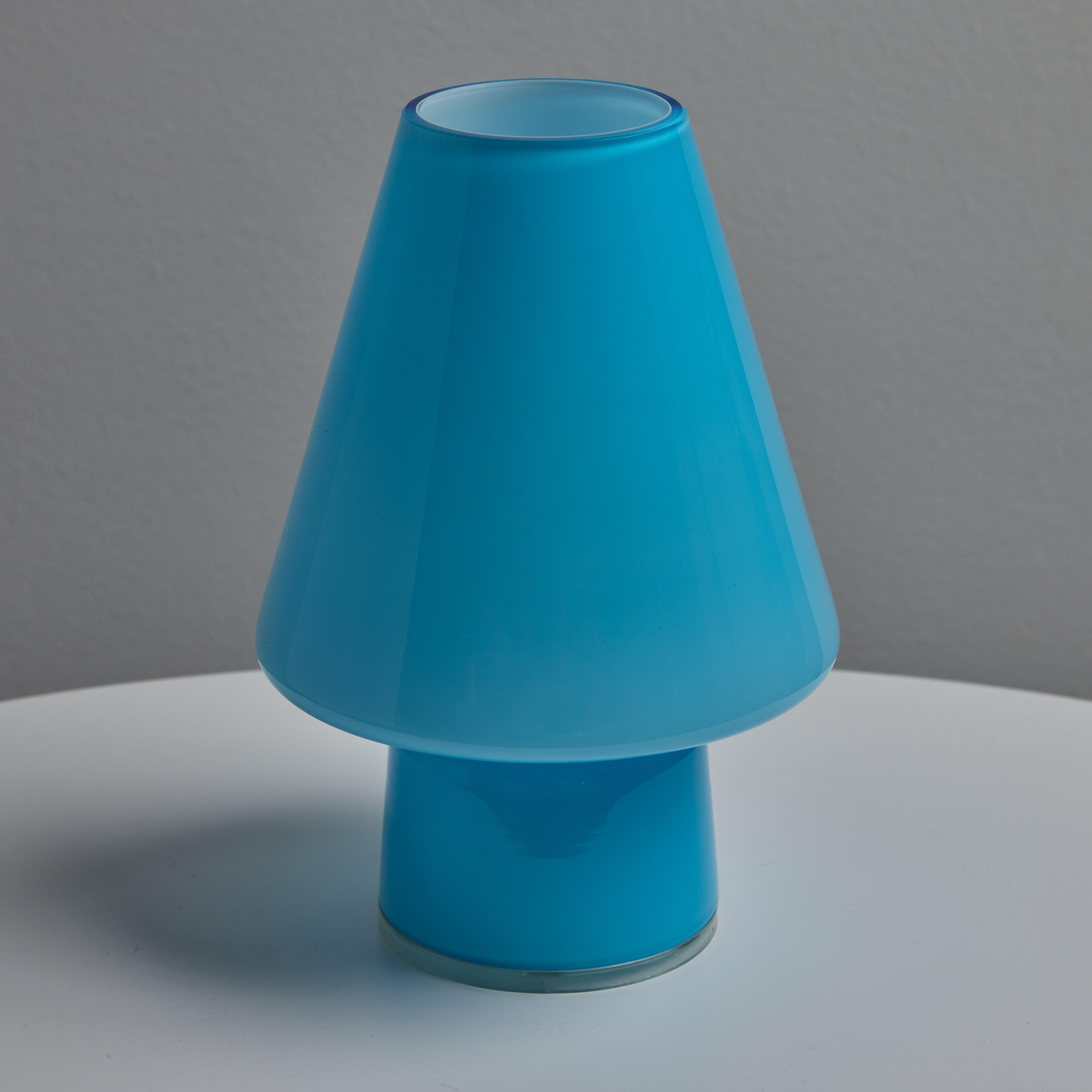 Italian Pair of 1980s Memphis Style Glass 'BiBi' Table Lamps for Artemide For Sale