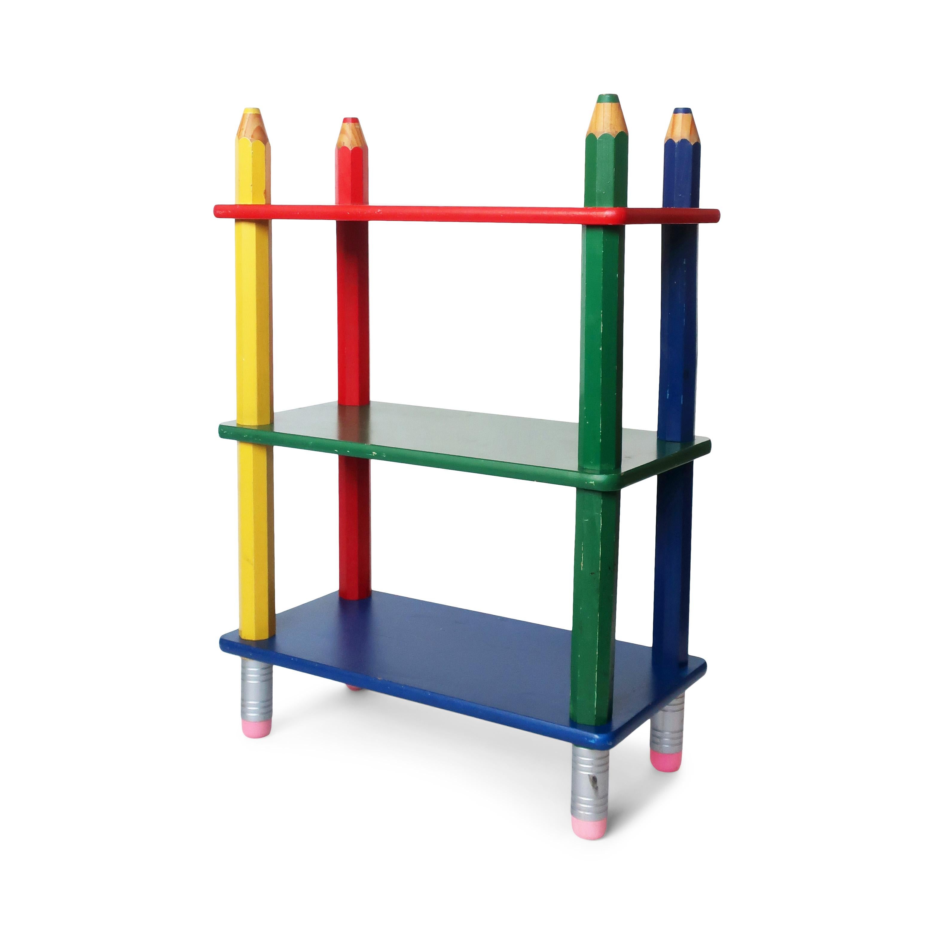 Pair of 1980s Multicolor Pencil Shelves by Pierre Sala In Good Condition In Brooklyn, NY