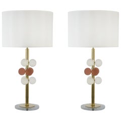 Pair of 1980s Murano Glass Lamps