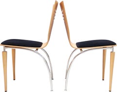 Pair of 1980s Post Modern Italian Side Chairs