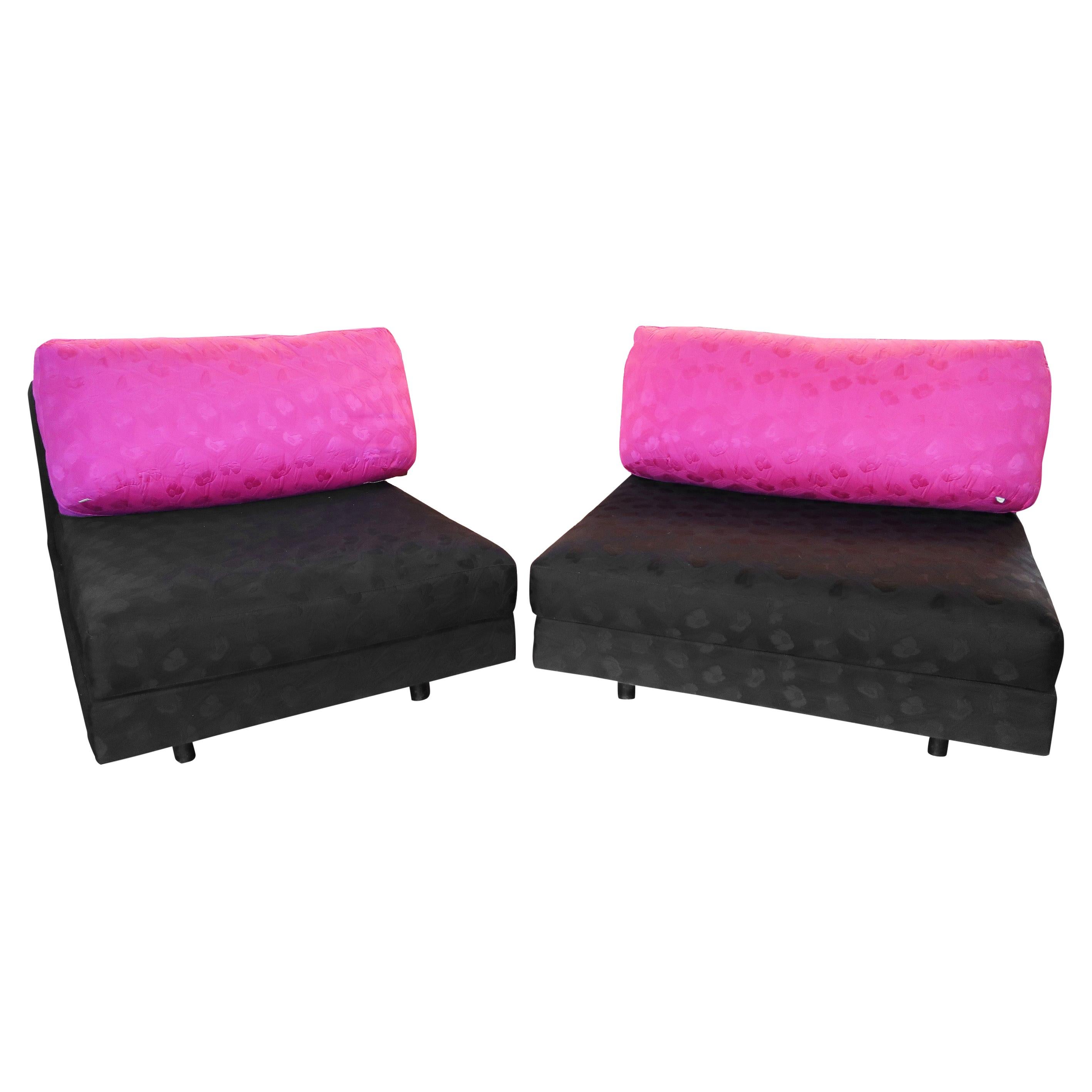 Pair of 1980s Sity Slipper Chairs by Antonio Citterio for B&B Italia