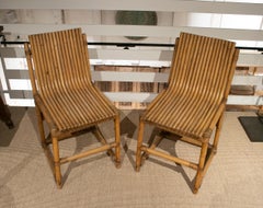Pair of 1980s Spanish Bamboo Chairs