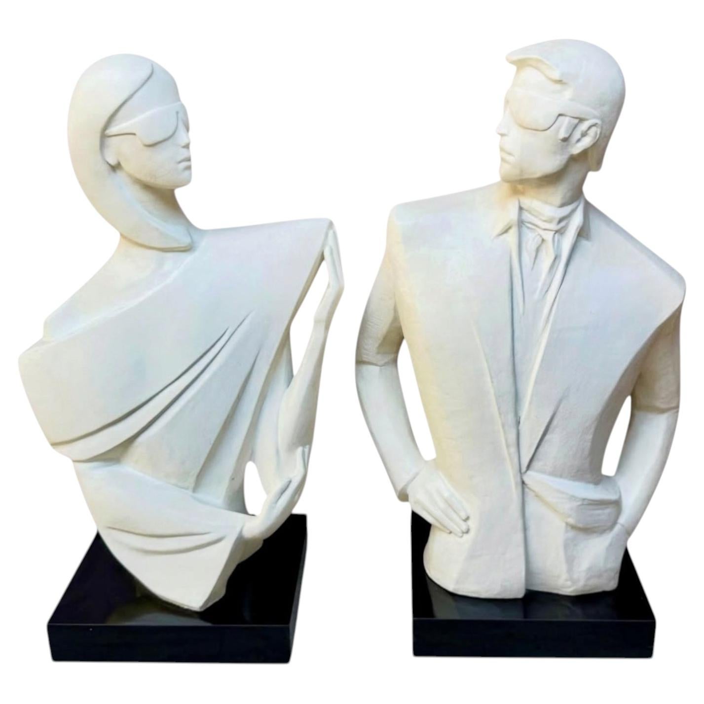Pair of 1987 David Fisher “Mysterious I & II” Sculptures for Austin Productions For Sale