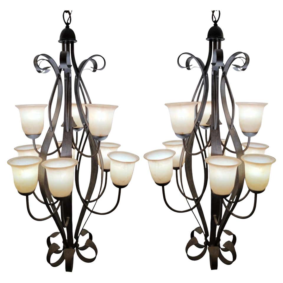 Pair of Nantucket Old World Iron Sailing Ship Chandeliers at 1stDibs ...