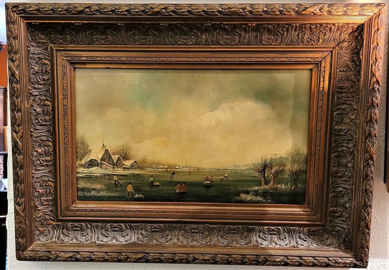 Presenting a lovely pair of 19C Dutch oil on board of winter scenes by b dam.

Dutch School, circa 1860 and both signed on the bottom right by the artist.

The artist’s first name is hard to read but looks like ‘Brent/Brandt/Birend/Birent