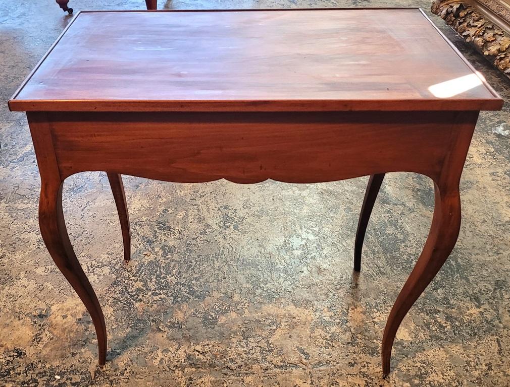 Pair of 19C French Country Cherrywood Side Tables For Sale 4
