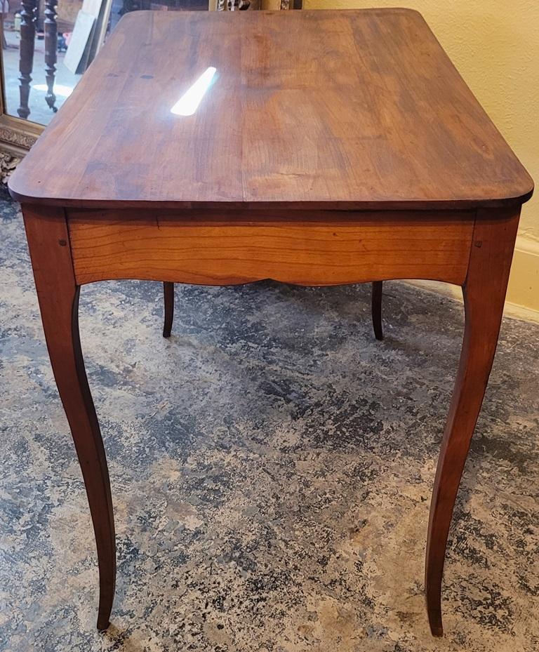 Pair of 19C French Country Cherrywood Side Tables For Sale 8