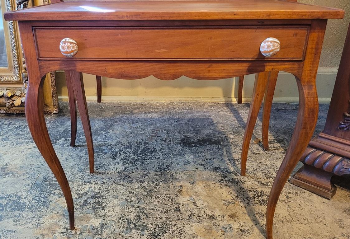Pair of 19C French Country Cherrywood Side Tables In Good Condition For Sale In Dallas, TX
