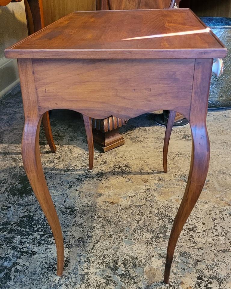 Pair of 19C French Country Cherrywood Side Tables For Sale 2