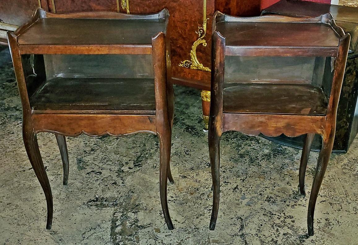 Pair of 19th Century French Country Walnut Side Tables 6