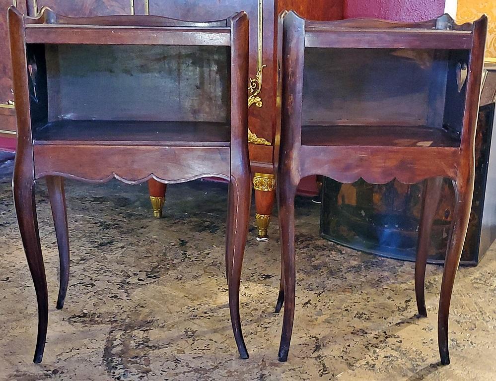 Pair of 19th Century French Country Walnut Side Tables 2