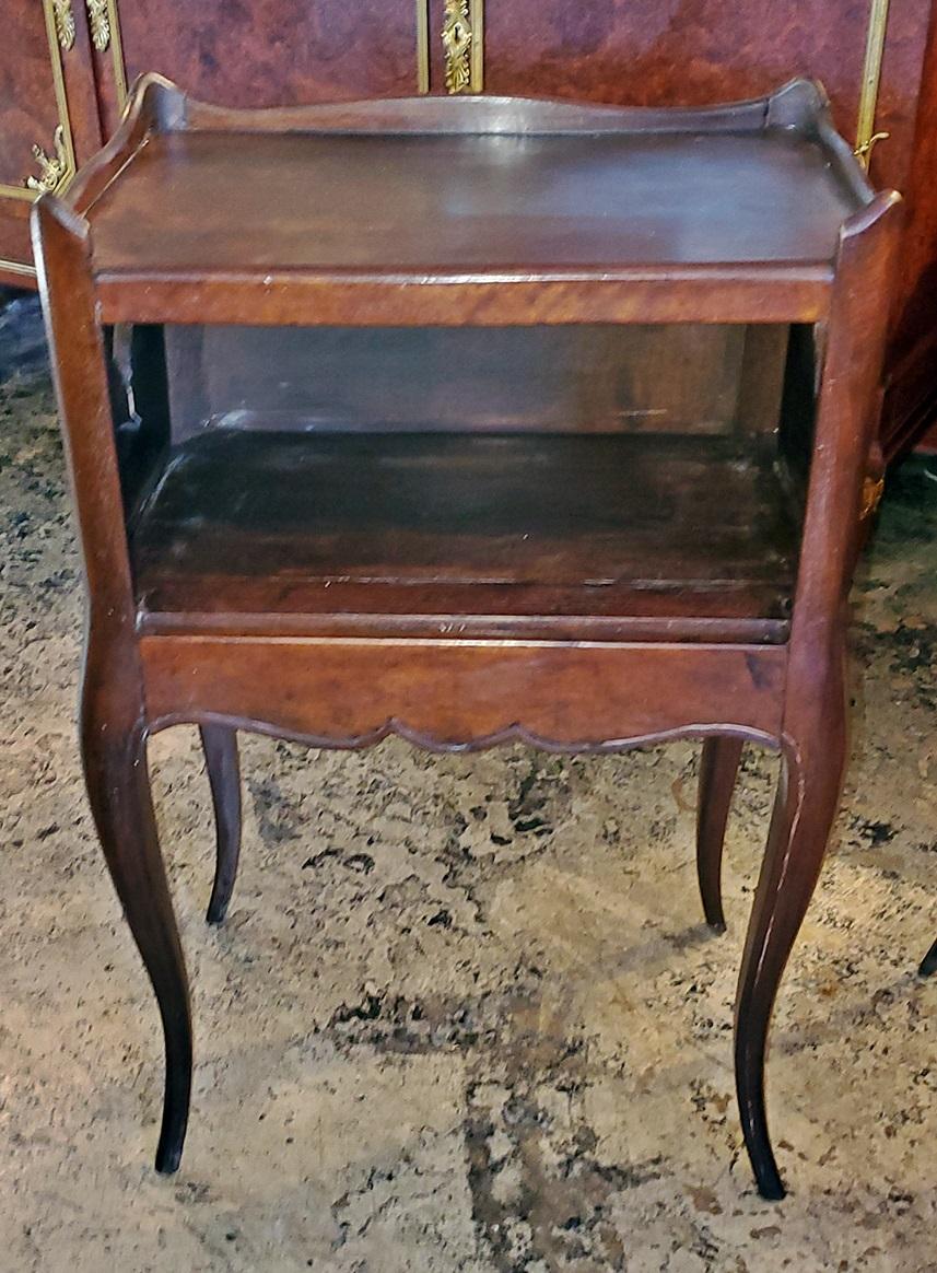 Pair of 19th Century French Country Walnut Side Tables 3