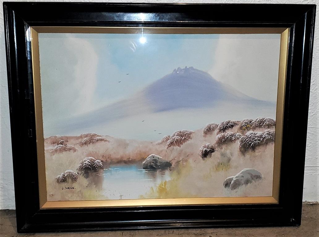 Pair of 19C J Saile Scottish Highland Watercolors For Sale 5