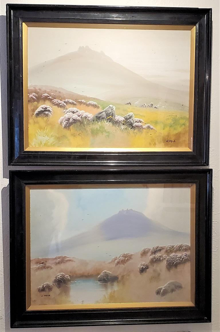 Pair of 19C J Saile Scottish Highland Watercolors For Sale 10