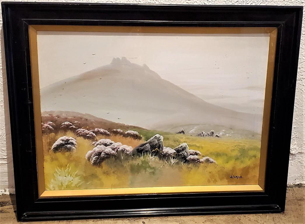 PRESENTING a LOVELY Pair of 19C J Saile Scottish Highland Watercolors.

Both watercolors feature a Scottish Highland scene with mountain in the background, mist, rock outcrops, heather, lochs or drinking pools etc.

They beautifully capture the
