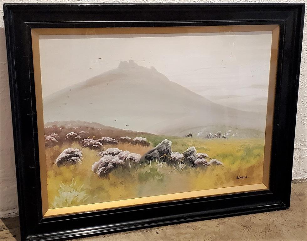 Pair of 19C J Saile Scottish Highland Watercolors For Sale 1