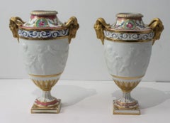 Pair of  Louis XV Sevres Style Urns