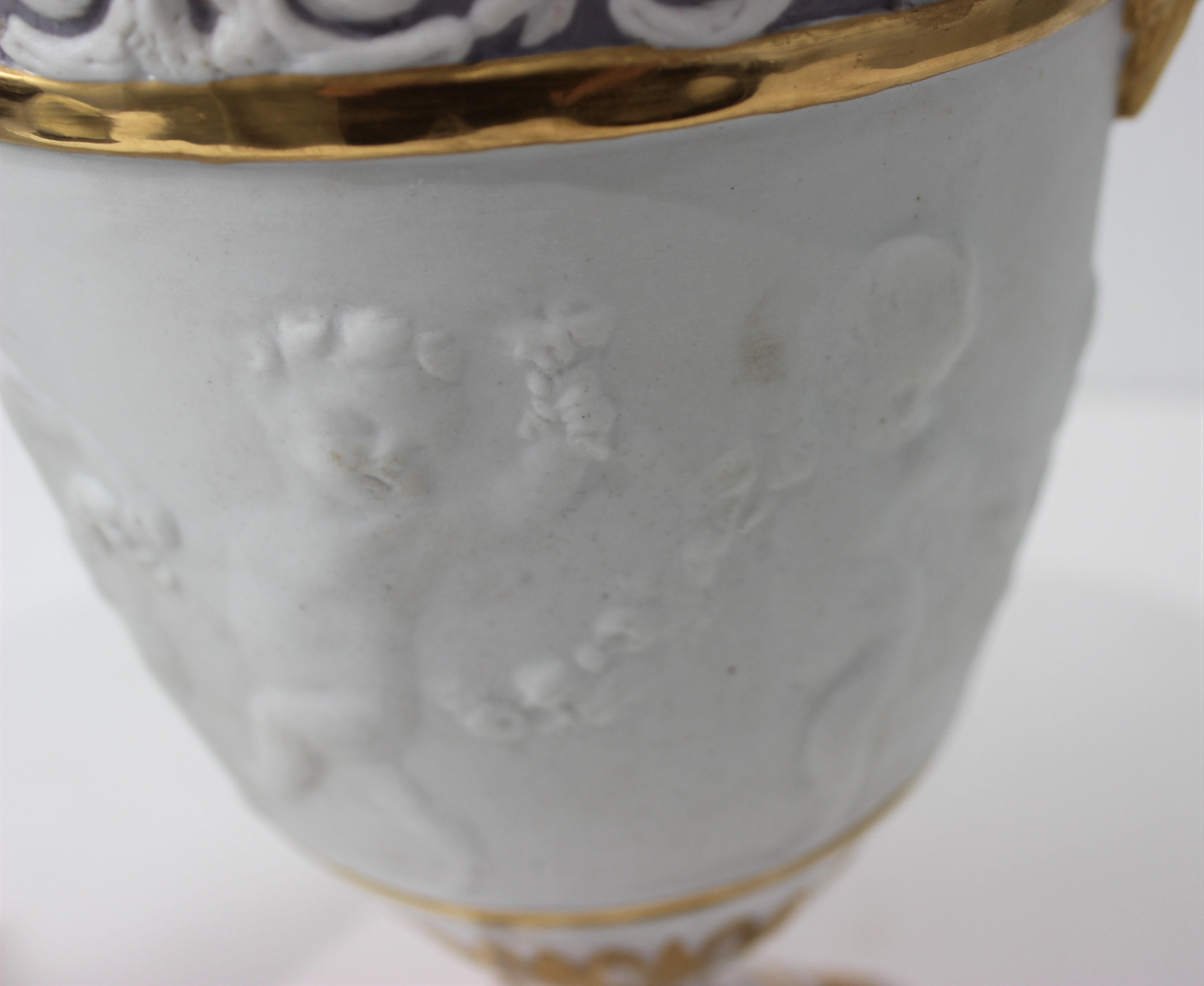 Pair of  Louis XV Sevres Style Urns For Sale 1